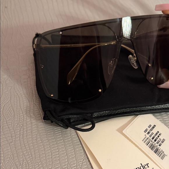 Alexander McQueen 99mm Skull Mask Metal Sunglasses - Picture 3 of 8